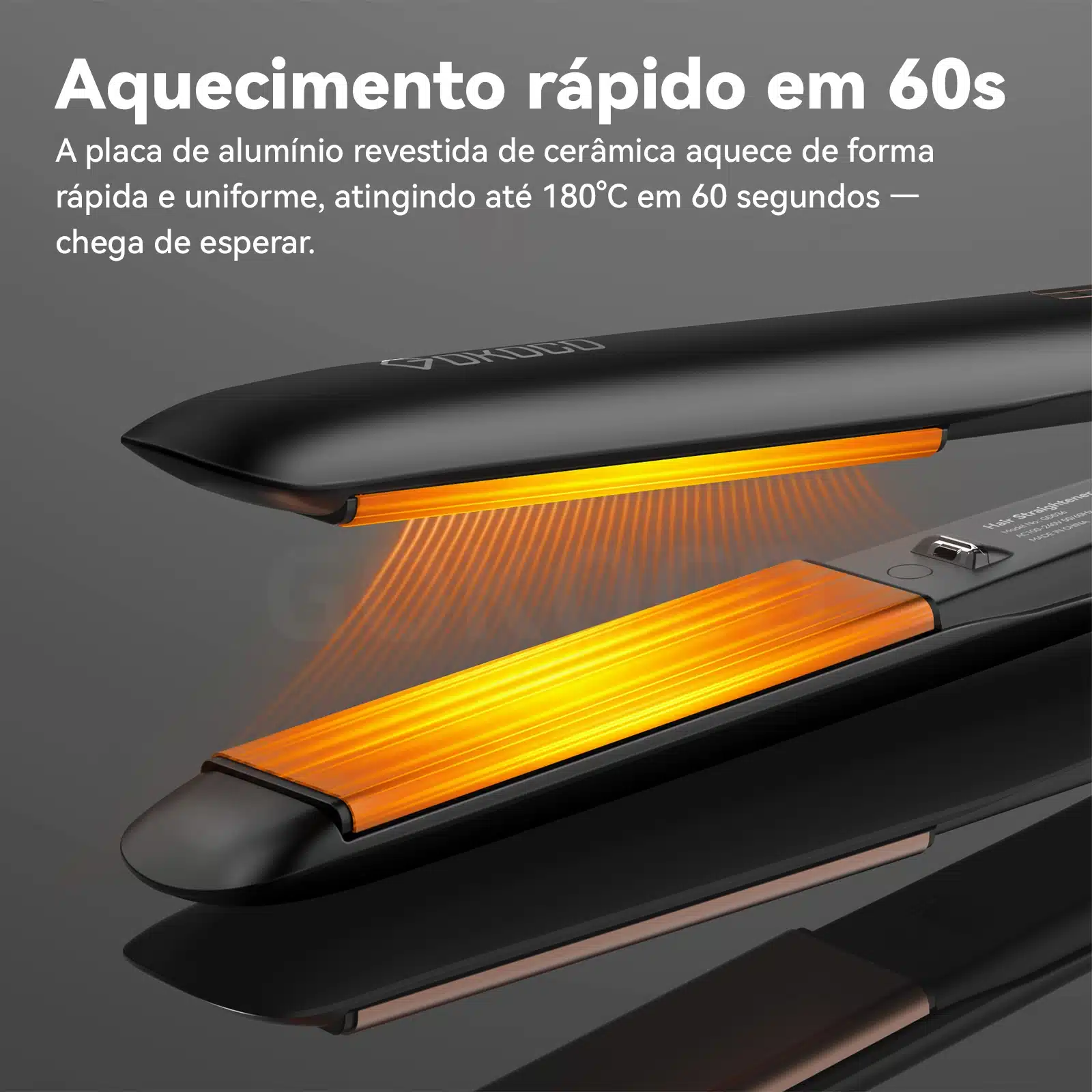 GOKOCO Prancha Alisadora de Cabelo Bivolt | Liso Perfeito Sem Frizz em Minutos